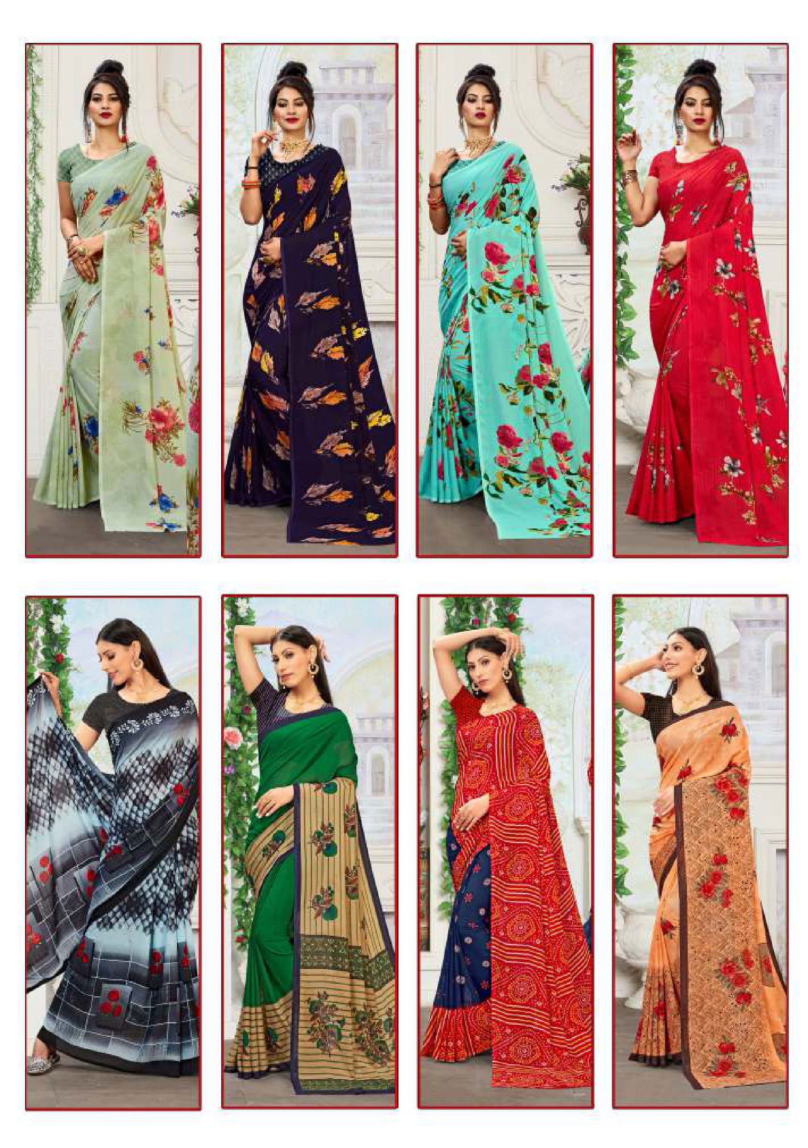 Pankhuri Plus 25 Latest fancy Heavy Rennial Regular Wear Printed Saree Collection
